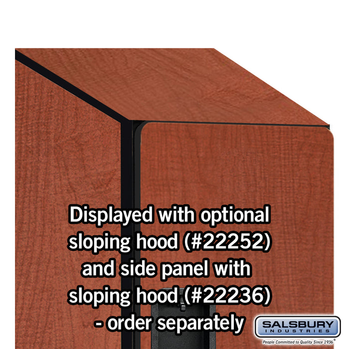 Salsbury 15" Wide Double Tier 'S' Style Designer Wood Locker - 1 Wide - 6 Feet High - 21 Inches Deep - Cherry - Hasps - Sweatfully