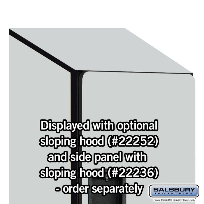 Salsbury 15" Wide Double Tier 'S' Style Designer Wood Locker - 1 Wide - 6 Feet High - 21 Inches Deep - Gray - Hasps - Sweatfully