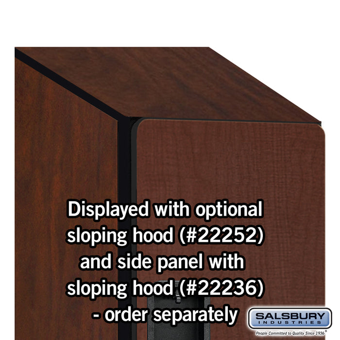 Salsbury 15" Wide Double Tier 'S' Style Designer Wood Locker - 1 Wide - 6 Feet High - 21 Inches Deep - Mahogany - Hasps - Sweatfully