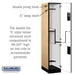 Salsbury 15" Wide Double Tier 'S' Style Designer Wood Locker - 1 Wide - 6 Feet High - 21 Inches Deep - Maple - Hasps - Sweatfully
