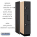 Salsbury 15" Wide Double Tier 'S' Style Designer Wood Locker - 1 Wide - 6 Feet High - 24 Inches Deep - Black - Silver Resettable Combination Locks - Sweatfully
