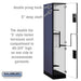 Salsbury 15" Wide Double Tier 'S' Style Designer Wood Locker - 1 Wide - 6 Feet High - 24 Inches Deep - Blue - Hasps - Sweatfully