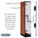 Salsbury 15" Wide Double Tier 'S' Style Designer Wood Locker - 1 Wide - 6 Feet High - 24 Inches Deep - Cherry - Black Electronic Locks - Sweatfully
