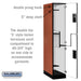 Salsbury 15" Wide Double Tier 'S' Style Designer Wood Locker - 1 Wide - 6 Feet High - 24 Inches Deep - Cherry - Hasps - Sweatfully