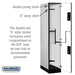 Salsbury 15" Wide Double Tier 'S' Style Designer Wood Locker - 1 Wide - 6 Feet High - 24 Inches Deep - Gray - Black Electronic Locks - Sweatfully