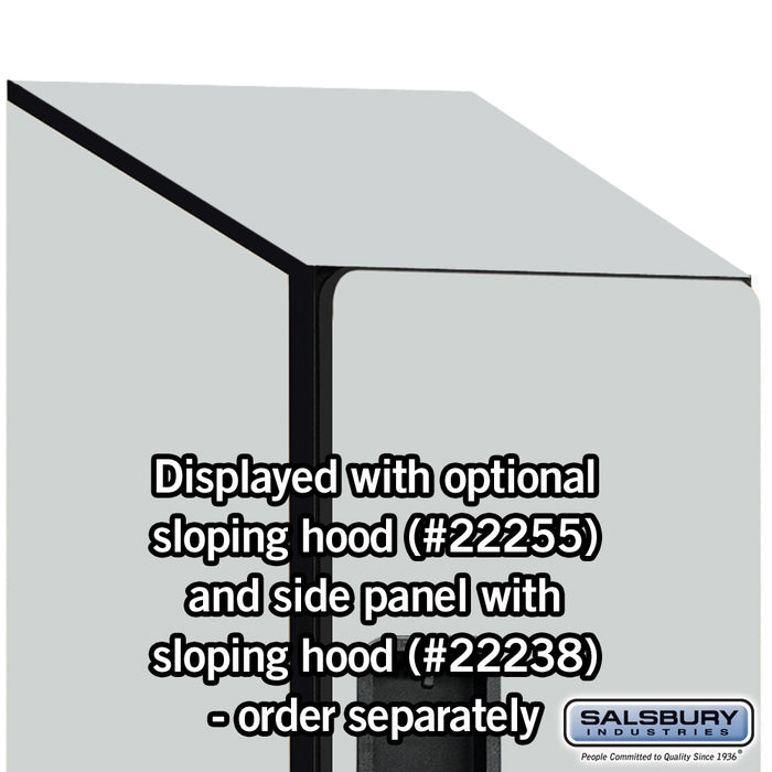 Salsbury 15" Wide Double Tier 'S' Style Designer Wood Locker - 1 Wide - 6 Feet High - 24 Inches Deep - Gray - Hasps - Sweatfully