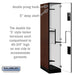 Salsbury 15" Wide Double Tier 'S' Style Designer Wood Locker - 1 Wide - 6 Feet High - 24 Inches Deep - Mahogany - Hasps - Sweatfully