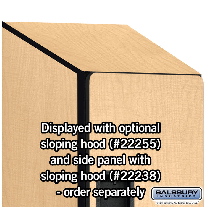 Salsbury 15" Wide Double Tier 'S' Style Designer Wood Locker - 1 Wide - 6 Feet High - 24 Inches Deep - Maple - Hasps - Sweatfully