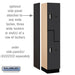 Salsbury 15" Wide Double Tier 'S' Style Designer Wood Locker - 1 Wide - 6 Feet High - 18 Inches Deep - Black - Silver Electronic Locks - Sweatfully