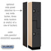 Salsbury 15" Wide Double Tier 'S' Style Designer Wood Locker - 1 Wide - 6 Feet High - 18 Inches Deep - Black - Silver Resettable Combination Locks - Sweatfully