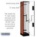 Salsbury 15" Wide Double Tier 'S' Style Designer Wood Locker - 1 Wide - 6 Feet High - 18 Inches Deep - Cherry - Black Electronic Locks - Sweatfully