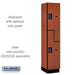 Salsbury 15" Wide Double Tier 'S' Style Designer Wood Locker - 1 Wide - 6 Feet High - 18 Inches Deep - Cherry - Black Electronic Locks - Sweatfully