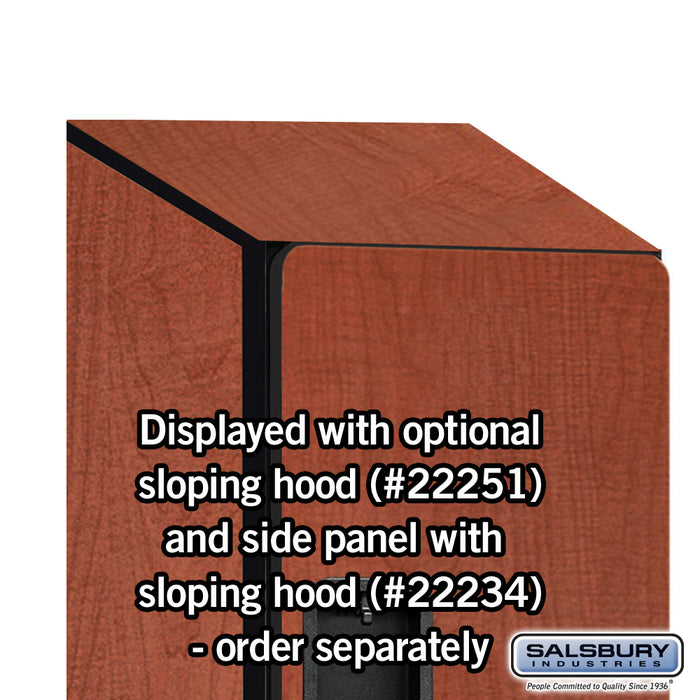 Salsbury 15" Wide Double Tier 'S' Style Designer Wood Locker - 1 Wide - 6 Feet High - 18 Inches Deep - Cherry - Hasps - Sweatfully