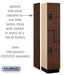 Salsbury 15" Wide Double Tier 'S' Style Designer Wood Locker - 1 Wide - 6 Feet High - 18 Inches Deep - Mahogany - Black Resettable Combination Locks - Sweatfully