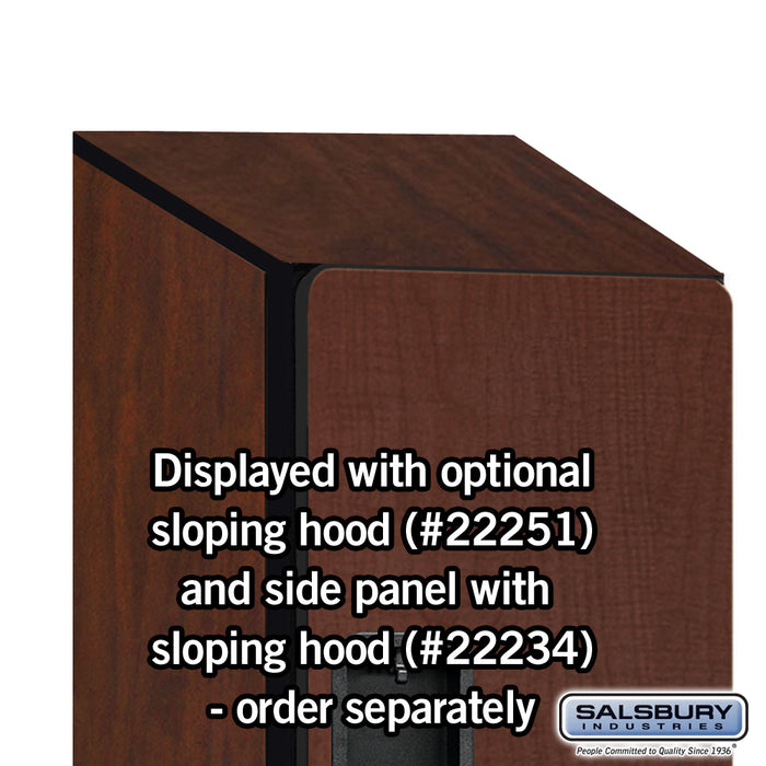 Salsbury 15" Wide Double Tier 'S' Style Designer Wood Locker - 1 Wide - 6 Feet High - 18 Inches Deep - Mahogany - Hasps - Sweatfully