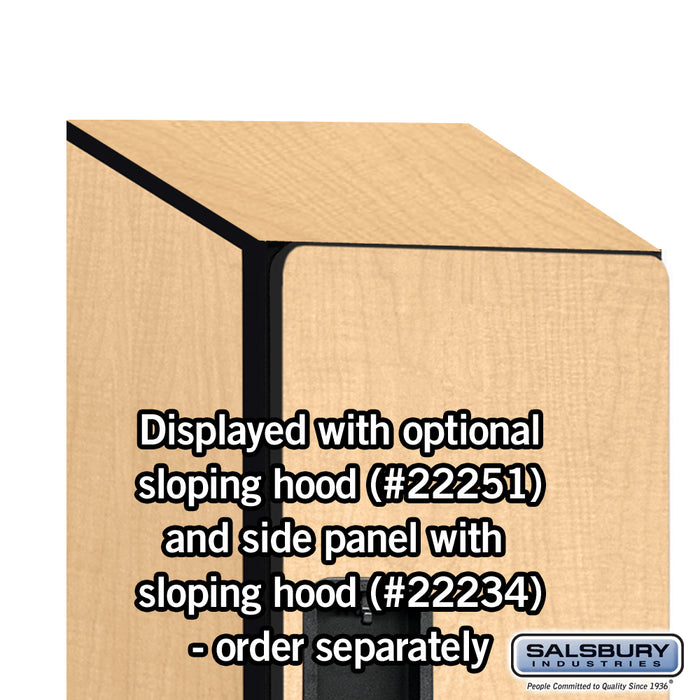 Salsbury 15" Wide Double Tier 'S' Style Designer Wood Locker - 1 Wide - 6 Feet High - 18 Inches Deep - Maple - Hasps - Sweatfully
