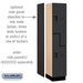 Salsbury 15" Wide Double Tier 'S' Style Designer Wood Locker - 1 Wide - 6 Feet High - 18 Inches Deep - Black - Hasps - Sweatfully