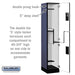 Salsbury 15" Wide Double Tier 'S' Style Designer Wood Locker - 1 Wide - 6 Feet High - 18 Inches Deep - Blue - Hasps - Sweatfully