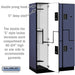 Salsbury 15" Wide Double Tier 'S' Style Designer Wood Locker - 3 Wide - 6 Feet High - 21 Inches Deep - Blue - Black Electronic Locks - Sweatfully