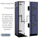 Salsbury 15" Wide Double Tier 'S' Style Designer Wood Locker - 3 Wide - 6 Feet High - 21 Inches Deep - Blue - Silver Electronic Locks - Sweatfully