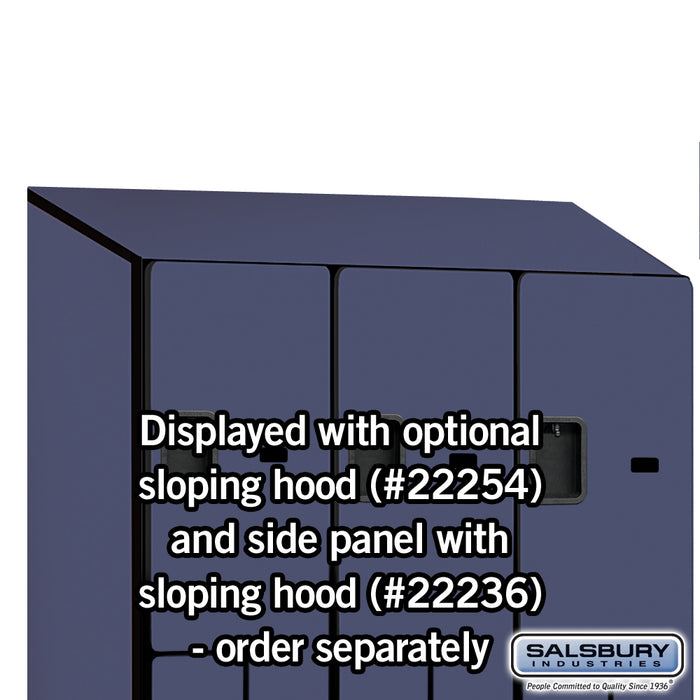 Salsbury 15" Wide Double Tier 'S' Style Designer Wood Locker - 3 Wide - 6 Feet High - 21 Inches Deep - Blue - Hasps - Sweatfully