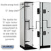 Salsbury 15" Wide Double Tier 'S' Style Designer Wood Locker - 3 Wide - 6 Feet High - 21 Inches Deep - Gray - Black Electronic Locks - Sweatfully