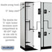 Salsbury 15" Wide Double Tier 'S' Style Designer Wood Locker - 3 Wide - 6 Feet High - 21 Inches Deep - Gray - Silver Resettable Combination Locks - Sweatfully