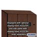 Salsbury 15" Wide Double Tier 'S' Style Designer Wood Locker - 3 Wide - 6 Feet High - 21 Inches Deep - Mahogany - Hasps - Sweatfully