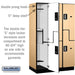Salsbury 15" Wide Double Tier 'S' Style Designer Wood Locker - 3 Wide - 6 Feet High - 21 Inches Deep - Maple - Silver Electronic Locks - Sweatfully