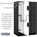 Salsbury 15" Wide Double Tier 'S' Style Designer Wood Locker - 3 Wide - 6 Feet High - 24 Inches Deep - Black - Black Electronic Locks - Sweatfully