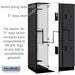 Salsbury 15" Wide Double Tier 'S' Style Designer Wood Locker - 3 Wide - 6 Feet High - 24 Inches Deep - Black - Hasps - Sweatfully