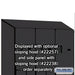 Salsbury 15" Wide Double Tier 'S' Style Designer Wood Locker - 3 Wide - 6 Feet High - 24 Inches Deep - Black - Hasps - Sweatfully