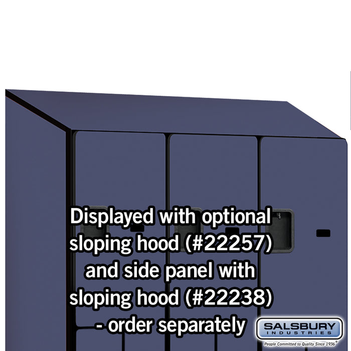 Salsbury 15" Wide Double Tier 'S' Style Designer Wood Locker - 3 Wide - 6 Feet High - 24 Inches Deep - Blue - Hasps - Sweatfully