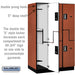 Salsbury 15" Wide Double Tier 'S' Style Designer Wood Locker - 3 Wide - 6 Feet High - 24 Inches Deep - Cherry - Silver Electronic Locks - Sweatfully