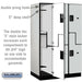 Salsbury 15" Wide Double Tier 'S' Style Designer Wood Locker - 3 Wide - 6 Feet High - 24 Inches Deep - Gray - Hasps - Sweatfully