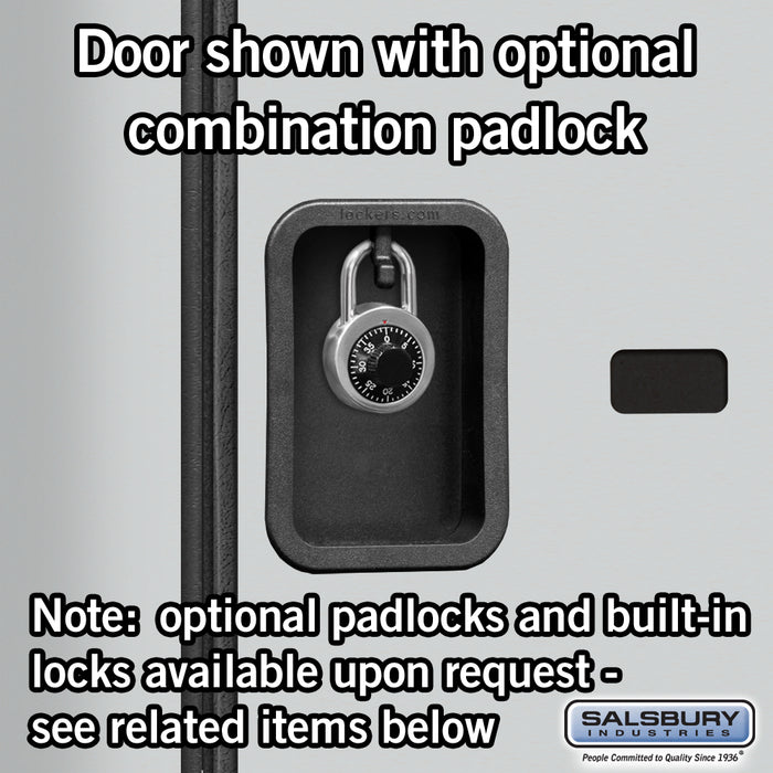 Salsbury 15" Wide Double Tier 'S' Style Designer Wood Locker - 3 Wide - 6 Feet High - 24 Inches Deep - Gray - Hasps - Sweatfully
