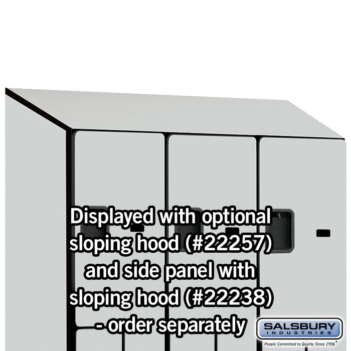 Salsbury 15" Wide Double Tier 'S' Style Designer Wood Locker - 3 Wide - 6 Feet High - 24 Inches Deep - Gray - Hasps - Sweatfully