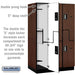 Salsbury 15" Wide Double Tier 'S' Style Designer Wood Locker - 3 Wide - 6 Feet High - 24 Inches Deep - Mahogany - Silver Electronic Locks - Sweatfully