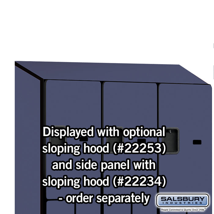 Salsbury 15" Wide Double Tier 'S' Style Designer Wood Locker - 3 Wide - 6 Feet High - 18 Inches Deep - Blue - Hasps - Sweatfully