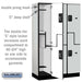 Salsbury 15" Wide Double Tier 'S' Style Designer Wood Locker - 3 Wide - 6 Feet High - 18 Inches Deep - Gray - Black Resettable Combination Locks - Sweatfully