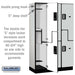 Salsbury 15" Wide Double Tier 'S' Style Designer Wood Locker - 3 Wide - 6 Feet High - 18 Inches Deep - Gray - Silver Electronic Locks - Sweatfully