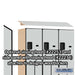 Salsbury 15" Wide Double Tier 'S' Style Designer Wood Locker - 3 Wide - 6 Feet High - 18 Inches Deep - Gray - Hasps - Sweatfully