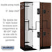 Salsbury 15" Wide Double Tier 'S' Style Designer Wood Locker - 3 Wide - 6 Feet High - 18 Inches Deep - Mahogany - Black Resettable Combination Locks - Sweatfully