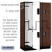 Salsbury 15" Wide Double Tier 'S' Style Designer Wood Locker - 3 Wide - 6 Feet High - 18 Inches Deep - Mahogany - Silver Electronic Locks - Sweatfully