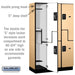 Salsbury 15" Wide Double Tier 'S' Style Designer Wood Locker - 3 Wide - 6 Feet High - 18 Inches Deep - Maple - Black Resettable Combination Locks - Sweatfully