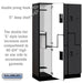 Salsbury 15" Wide Double Tier 'S' Style Designer Wood Locker - 3 Wide - 6 Feet High - 18 Inches Deep - Black - Hasps - Sweatfully