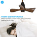 28" Kwang Farmhouse DC Motor Downrod Mount Reversible Ceiling Fan with LED Lighting and Remote Control - Sweatfully