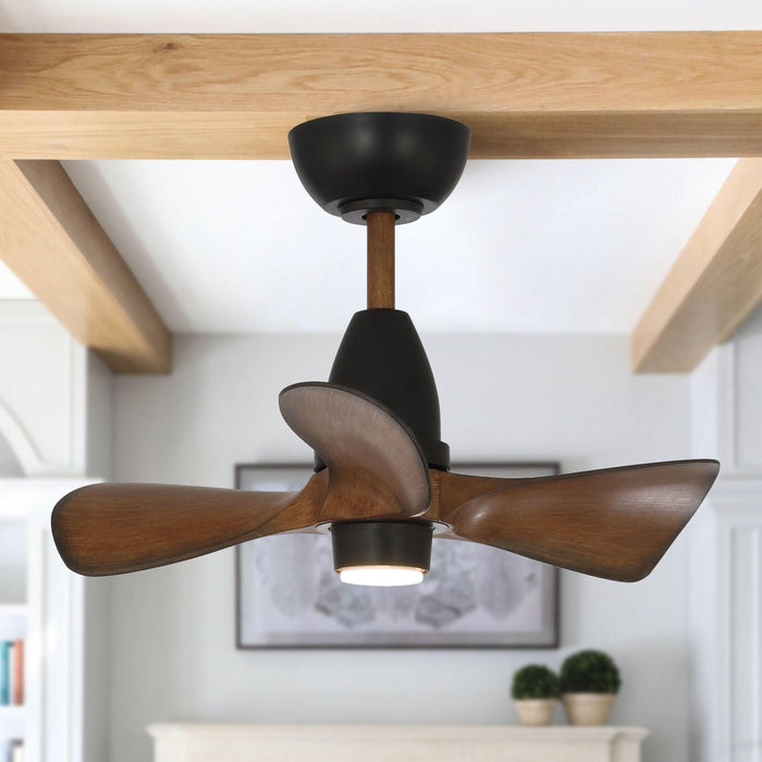 28" Kwang Farmhouse DC Motor Downrod Mount Reversible Ceiling Fan with LED Lighting and Remote Control - Sweatfully