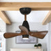 28" Kwang Farmhouse DC Motor Downrod Mount Reversible Ceiling Fan with LED Lighting and Remote Control - Sweatfully