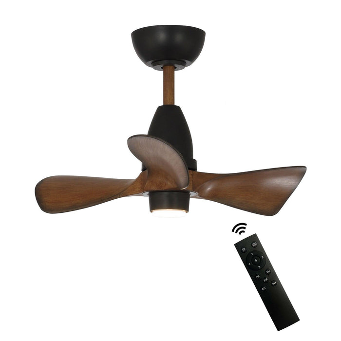 28" Kwang Farmhouse DC Motor Downrod Mount Reversible Ceiling Fan with LED Lighting and Remote Control - Sweatfully